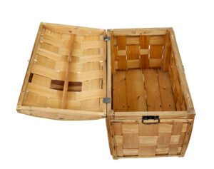 19th Century Swedish Woven Pine Dome Top Trunk — thumbnail 3
