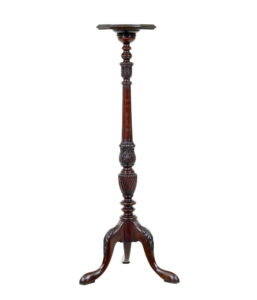 Early 20th Century Carved Mahogany Pedestal Stand — thumbnail 6