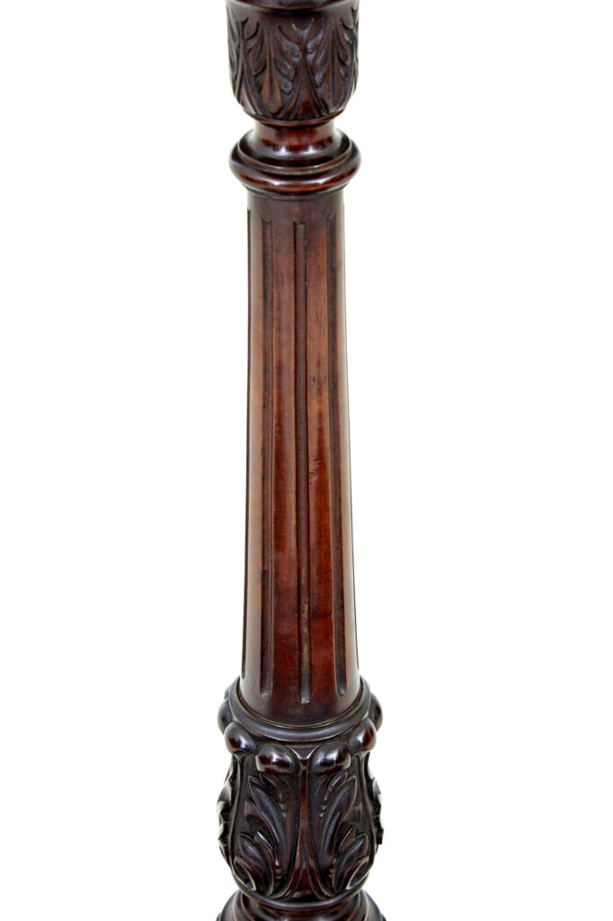 Early 20th Century Carved Mahogany Pedestal Stand — image 2