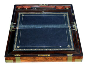 19th Century Brass Bound Mahogany Writing Slope — thumbnail 9
