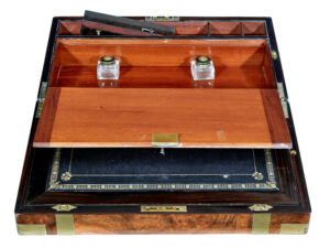 19th Century Brass Bound Mahogany Writing Slope — thumbnail 8