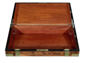 19th Century Brass Bound Mahogany Writing Slope — thumbnail 7