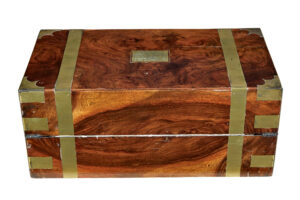 19th Century Brass Bound Mahogany Writing Slope — thumbnail 5