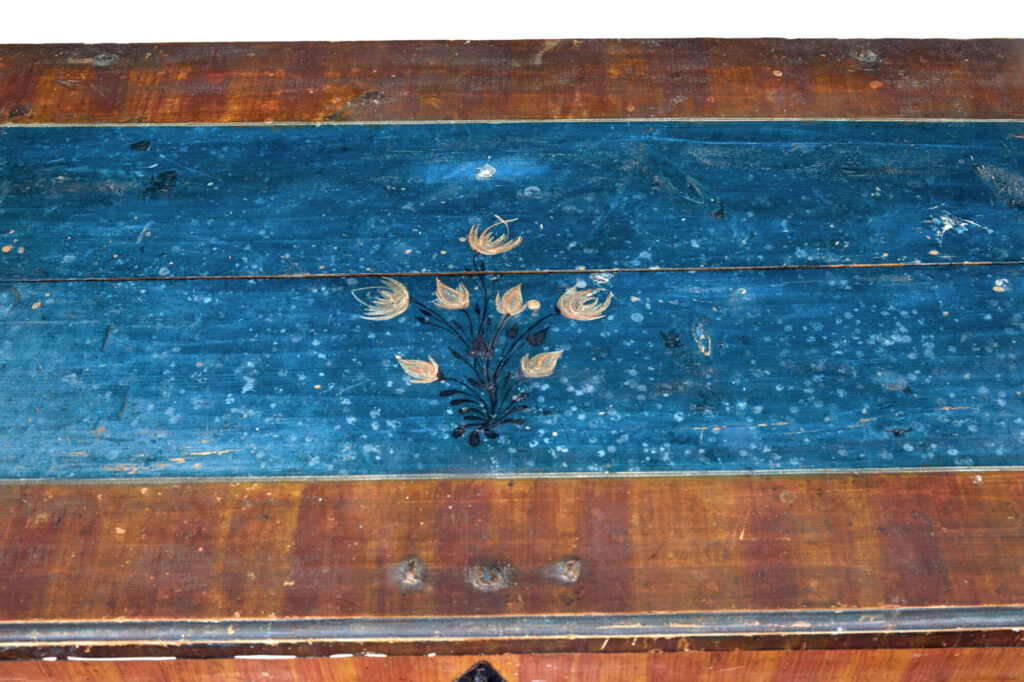 Mid 19th Century Traditional Swedish Painted Coffer — image 5