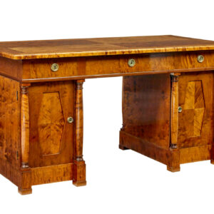 19TH CENTURY EMPIRE REVIVAL SWEDISH BIRCH DESK