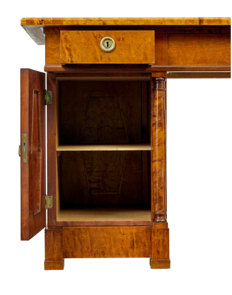 19th Century Empire Revival Swedish Birch Desk — image 8