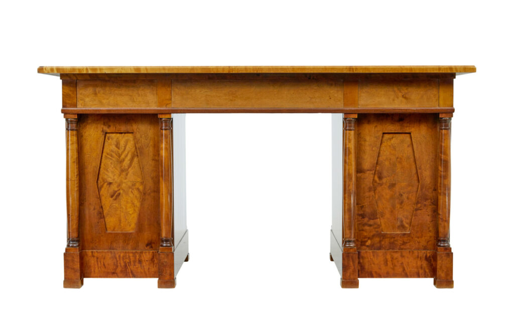 19th Century Empire Revival Swedish Birch Desk — image 6