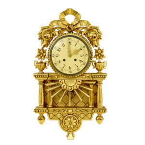 20TH CENTURY WESTERSTRAND ROCOCO REVIVAL GILT WALL CLOCK