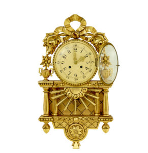 20th Century Westerstrand Rococo Revival Gilt Wall Clock — thumbnail 5