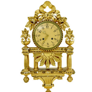 SWEDISH ROCOCO REVIVAL GILT WALL CLOCK BY WESTERSTRAND
