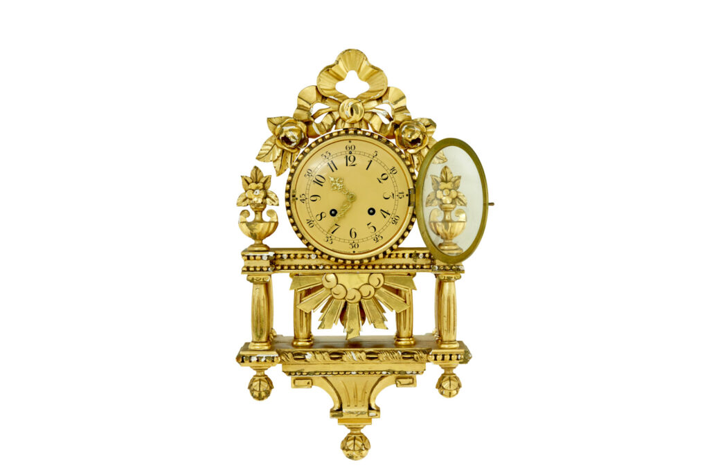 Swedish Rococo Revival Gilt Wall Clock by Westerstrand — image 5