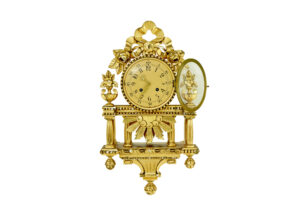 Swedish Rococo Revival Gilt Wall Clock by Westerstrand — thumbnail 5