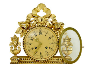 Swedish Rococo Revival Gilt Wall Clock by Westerstrand — thumbnail 4