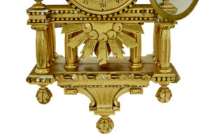 Swedish Rococo Revival Gilt Wall Clock by Westerstrand — thumbnail 3