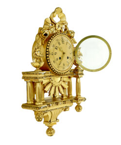 Swedish Rococo Revival Gilt Wall Clock by Westerstrand — thumbnail 2