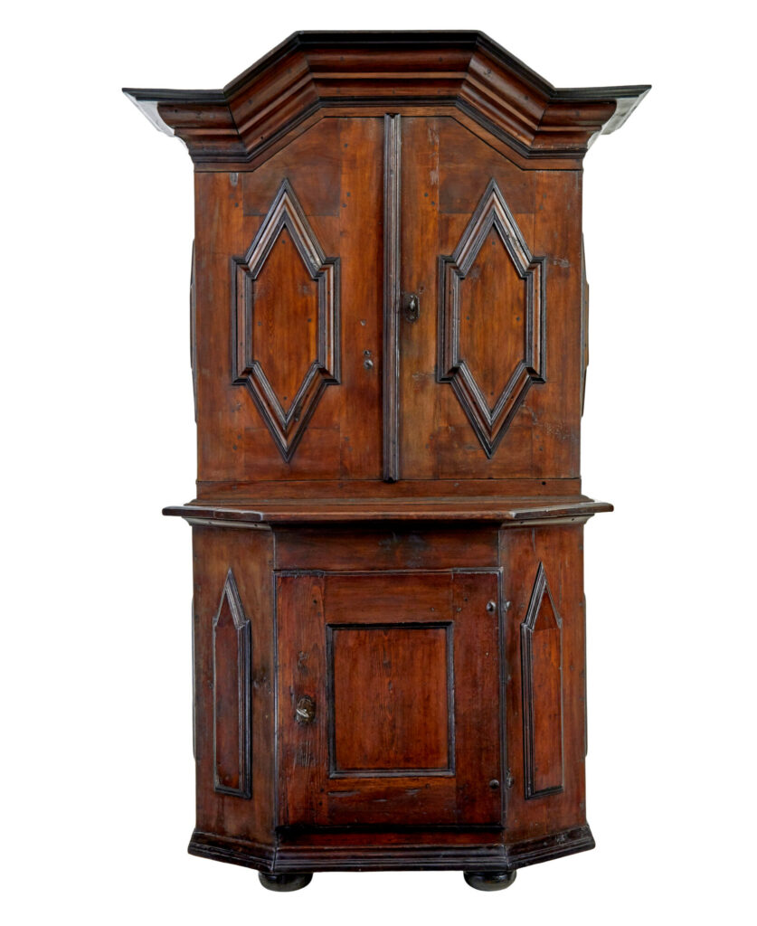 18th Century Scandinavian Pine Baroque Cupboard