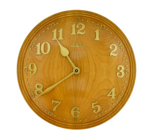 ART DECO ELM WALL CLOCK BY ZENITH