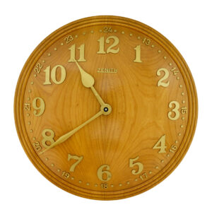 ART DECO ELM WALL CLOCK BY ZENITH