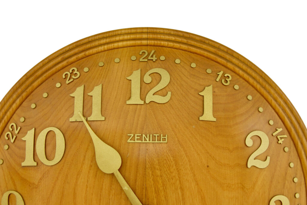 Art Deco Elm Wall Clock by Zenith — image 6