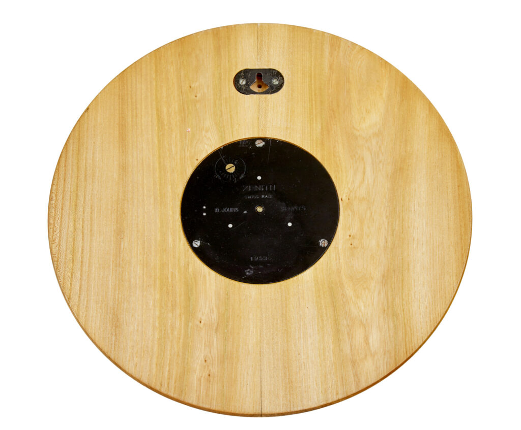 Art Deco Elm Wall Clock by Zenith — image 3