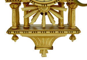 20th Century Swedish Gilt Carved Wood Wall Clock — thumbnail 3