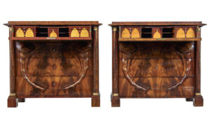 Pair of Early 19th Century Mahogany Biedermeier Secretaire Chests — thumbnail 13