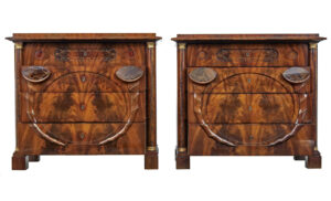 Pair of Early 19th Century Mahogany Biedermeier Secretaire Chests — thumbnail 12