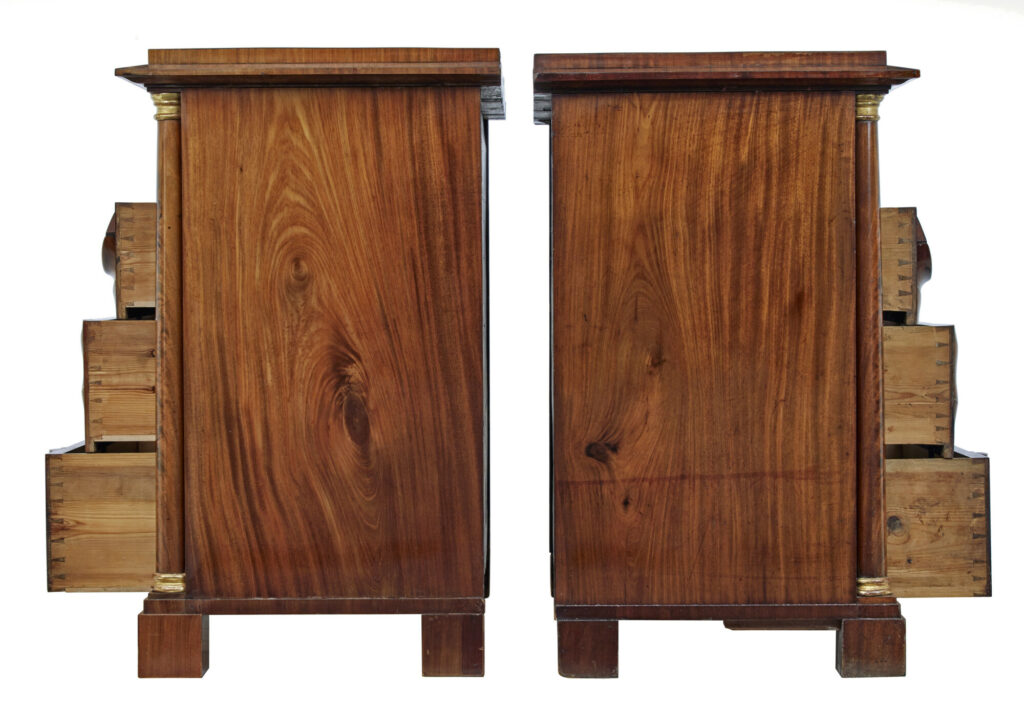 Pair of Early 19th Century Mahogany Biedermeier Secretaire Chests — image 11