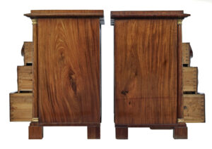 Pair of Early 19th Century Mahogany Biedermeier Secretaire Chests — thumbnail 11