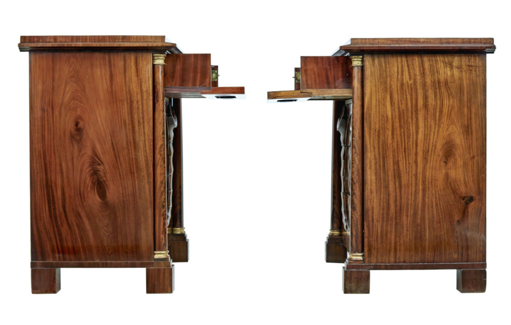 Pair of Early 19th Century Mahogany Biedermeier Secretaire Chests — image 9