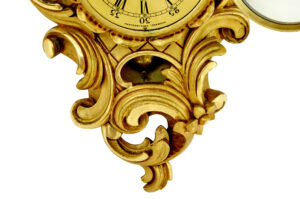Mid Century Gilt Rococo Revival Wall Clock — thumbnail 2
