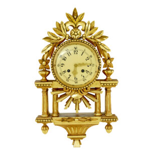 ROCOCO REVIVAL ORNATE CARVED GILT WALL CLOCK