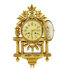 Rococo Revival Ornate Carved Gilt Wall Clock — thumbnail 2