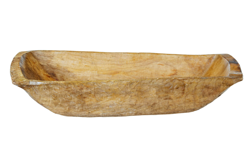 Early 20th Century Adzed Food Vessel — image 2