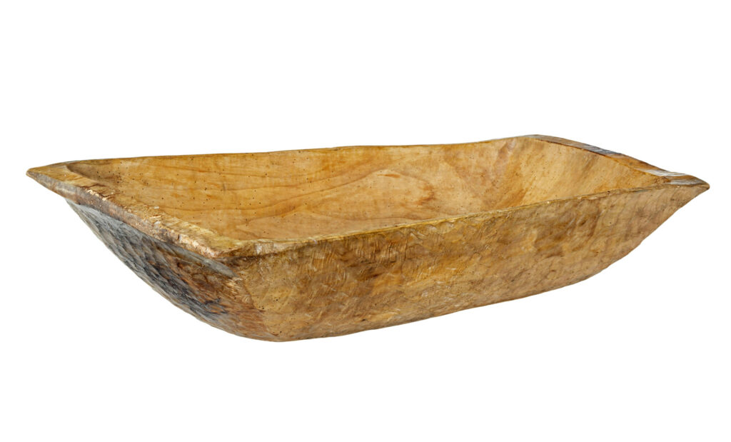 Early 20th Century Adzed Food Vessel