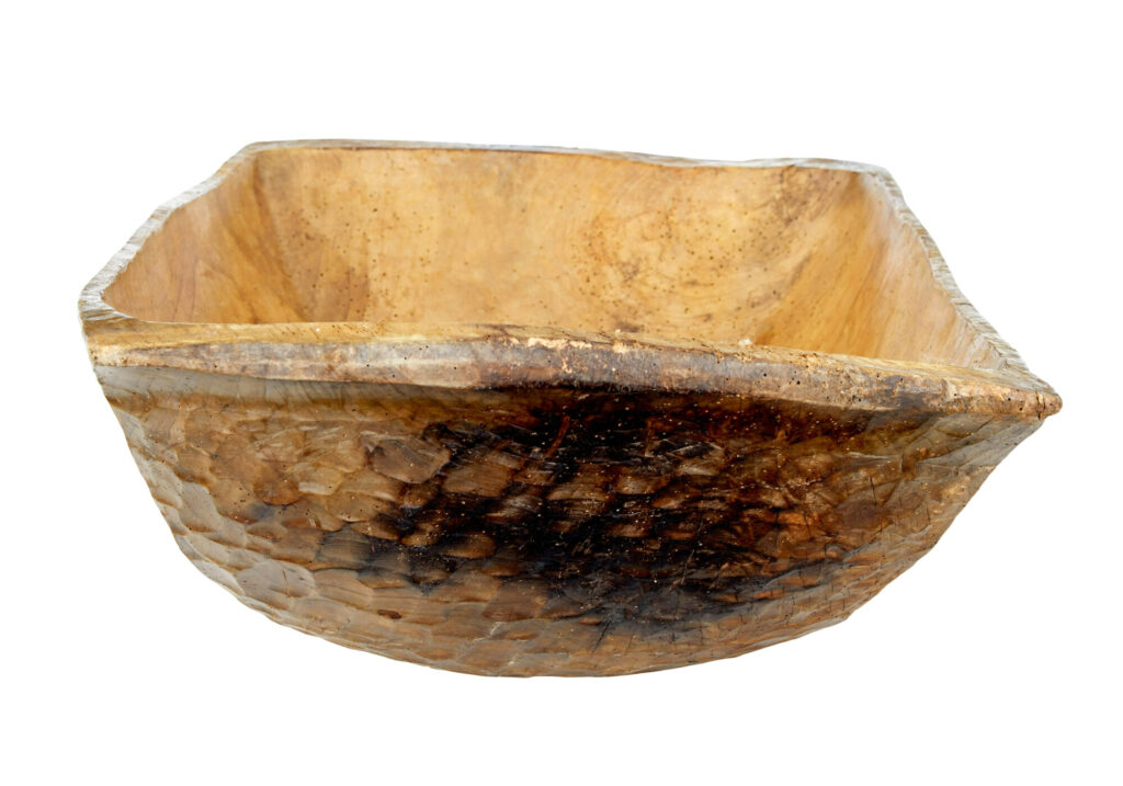 Early 20th Century Adzed Food Vessel — image 8