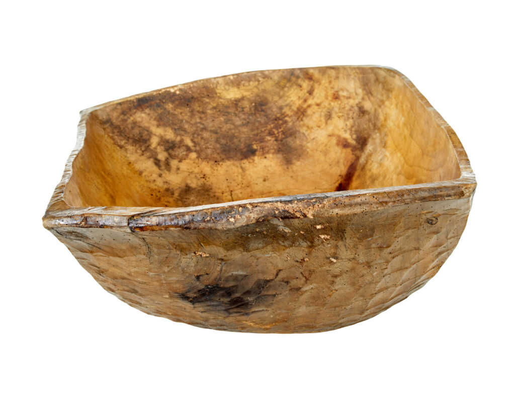 Early 20th Century Adzed Food Vessel — image 7
