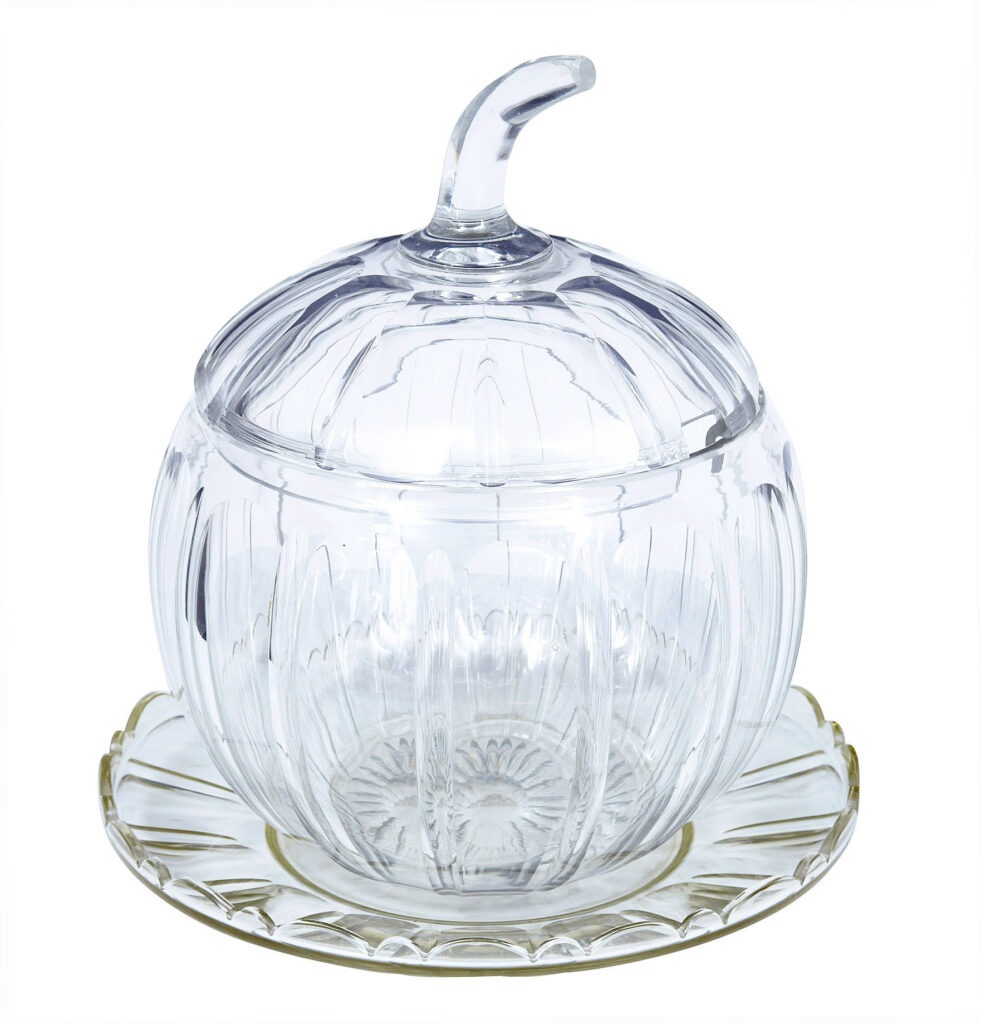 Early 20th Century Cut Glass Pumpkin Halloween Punch Bowl — image 8