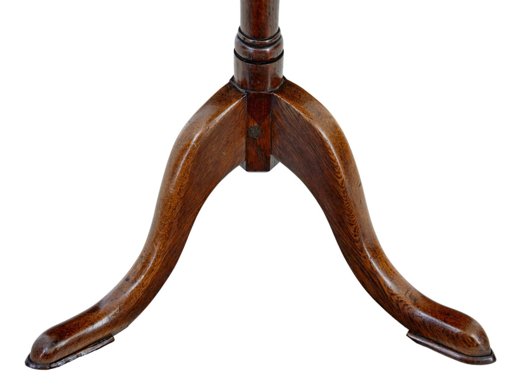 19th Century Inlaid Oak Round Occasional Table — image 2