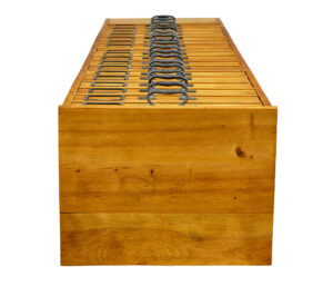 Early 20th Century Apothecary Fruitwood Tall Chest of Drawers — thumbnail 9