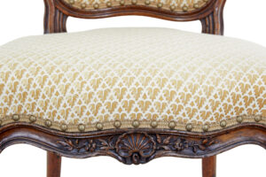 Pair of 19th Century Carved Walnut Side Chairs — thumbnail 2
