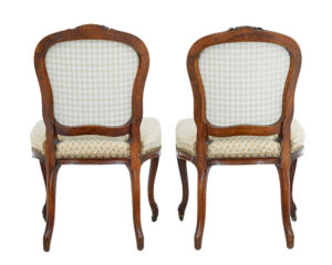 Pair of 19th Century Carved Walnut Side Chairs — thumbnail 6