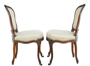 Pair of 19th Century Carved Walnut Side Chairs — thumbnail 5