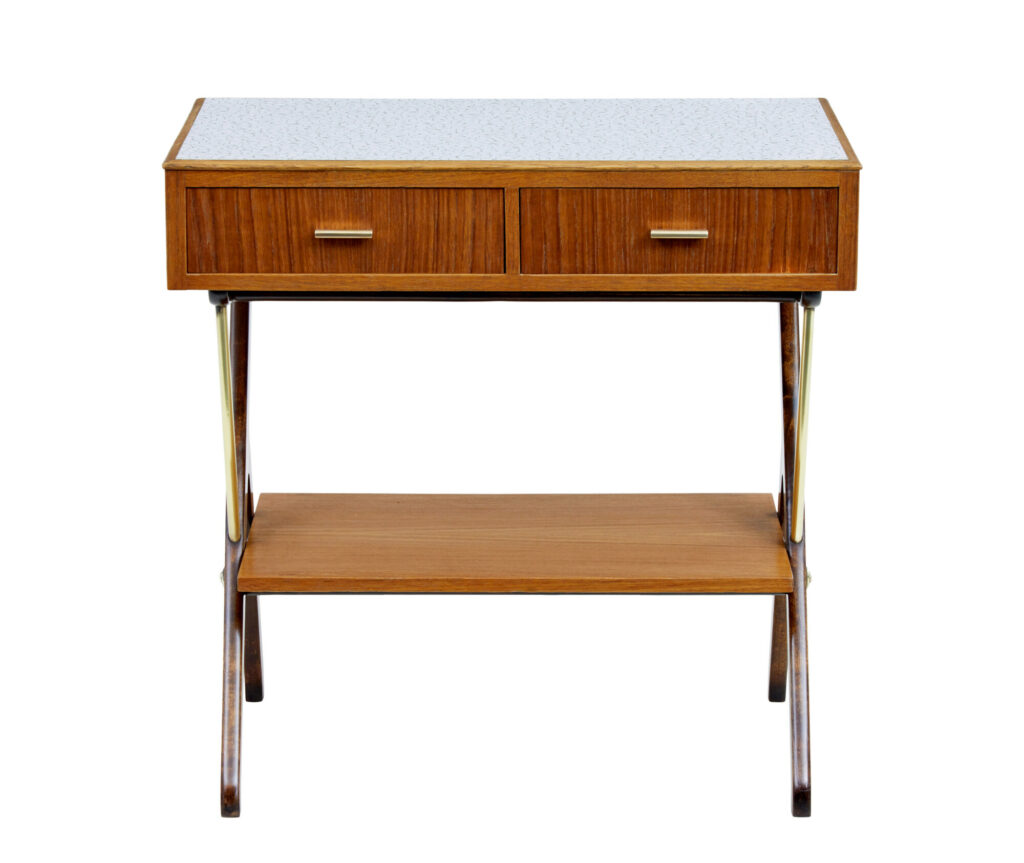 Mid 20th Century Scandinavian Modern Teak Side Table — image 2