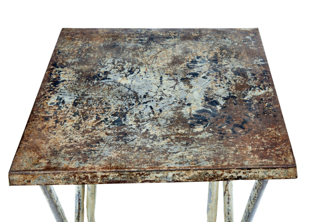Mid Century Industrial Folding Side Table — image 3