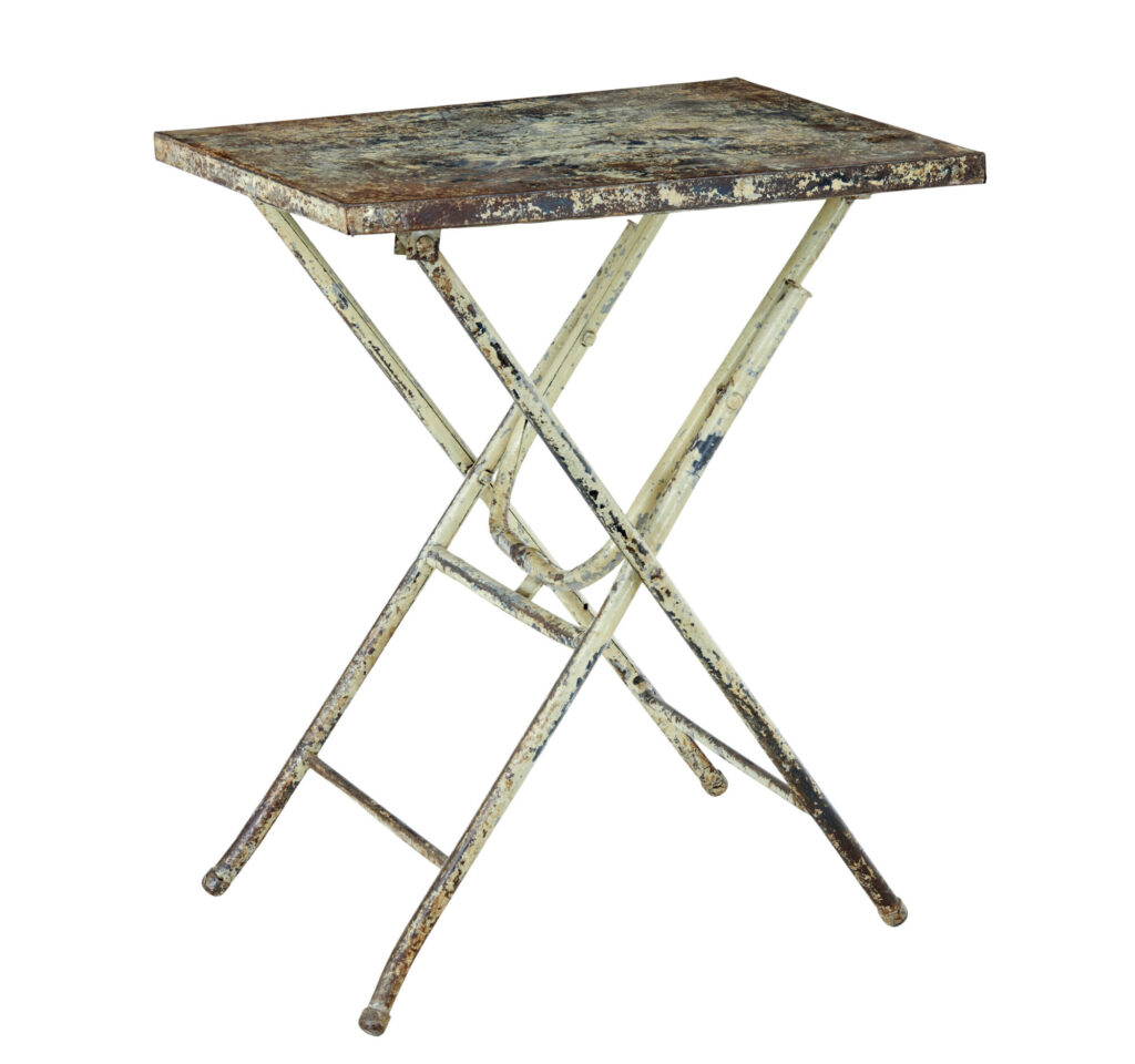 Mid Century Industrial Folding Side Table — image 2