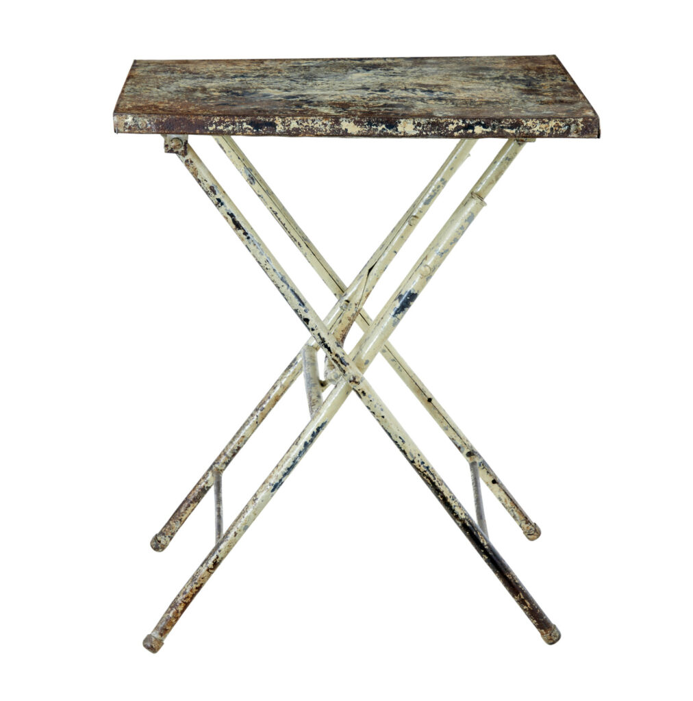 Mid Century Industrial Folding Side Table
