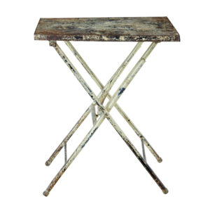 MID CENTURY INDUSTRIAL FOLDING SIDE TABLE