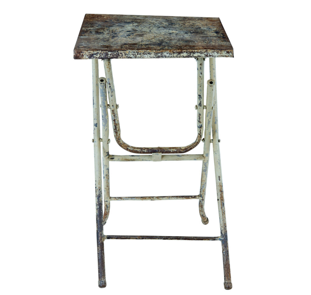 Mid Century Industrial Folding Side Table — image 7