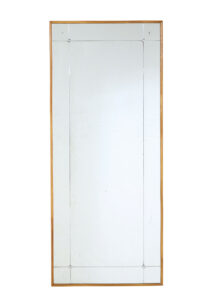 TALL MID CENTURY SWEDISH HARLEQUIN WALL MIRROR